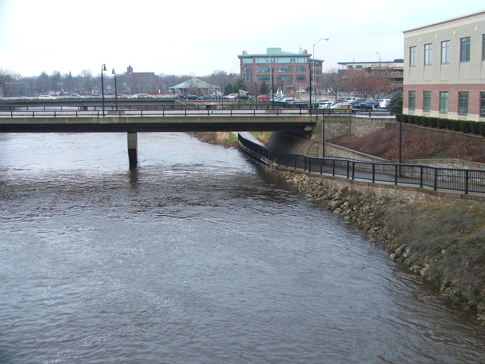 Eau Claire Wisconsin 2014 & 2015 Photos The Eau Claire River Looking East & West From The Dewey
