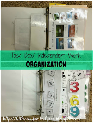 Task Box / Independent Work Organization in Special Education