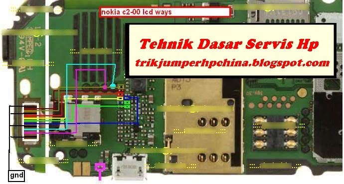 Solusi Lcd Blank Dan Jalur Gambar Nokia C2-00 | Teknik ... circuit diagram of nokia x2 00 
