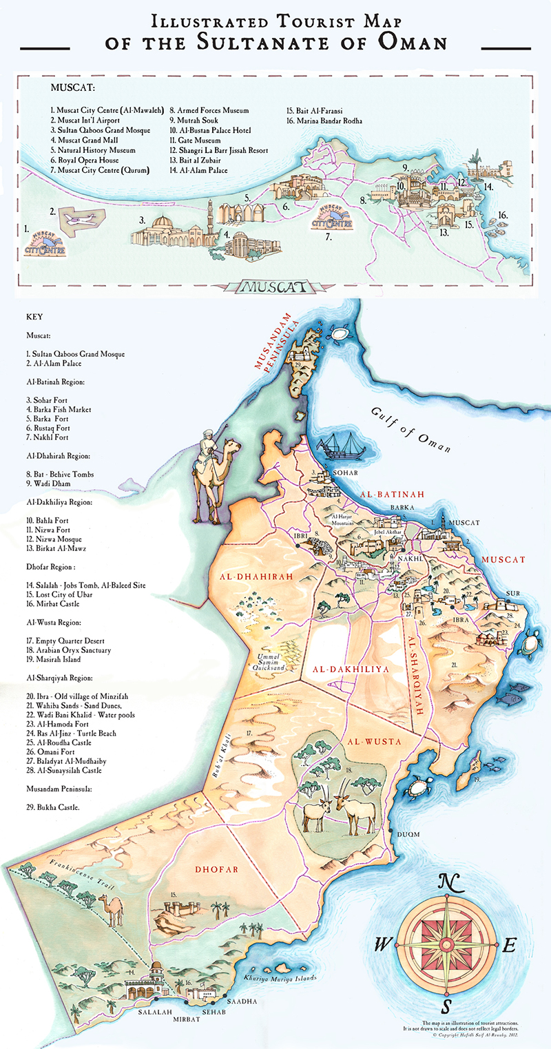 Oman Rivers Map OMAN - GEOGRAPHICAL MAPS OF OMAN ~ Klima Naturali™