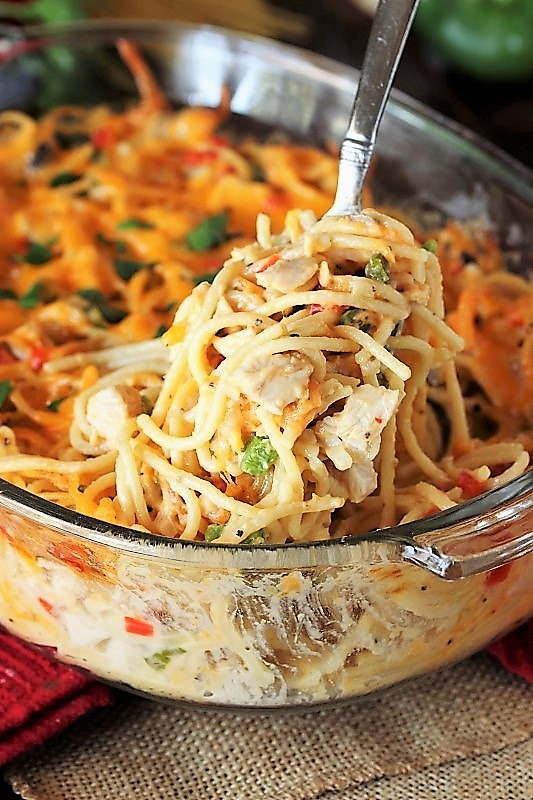 Turketti {aka Leftover Turkey Spaghetti Casserole} The Kitchen is My