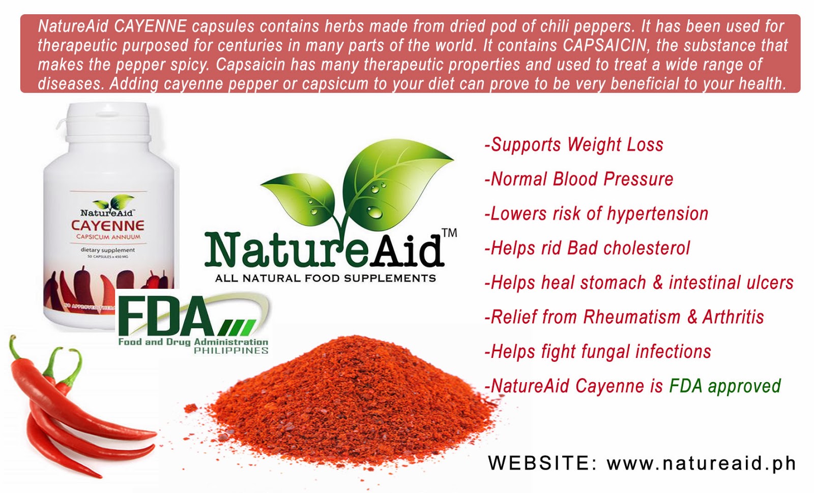 NatureAid All Natural Food Supplements "All Natural and Good for All"