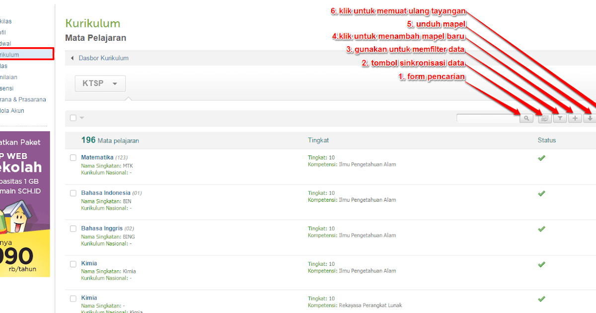 Cara Pengaturan Kurikulum dan Urutan Pengelolaan Jadwal Kelas Mingguan
