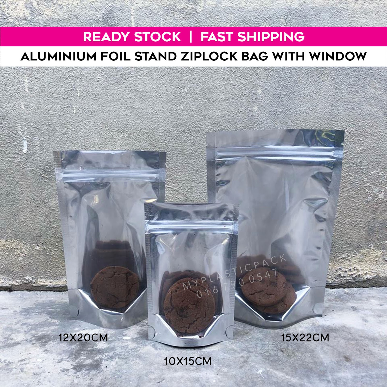 colourful somethings ALUMINIUM FOIL ZIPLOCK STAND BAG