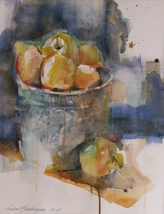 Delicious Apples in Vintage Pot