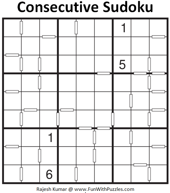 Consecutive Sudoku Puzzle (Fun With Sudoku Series #263)