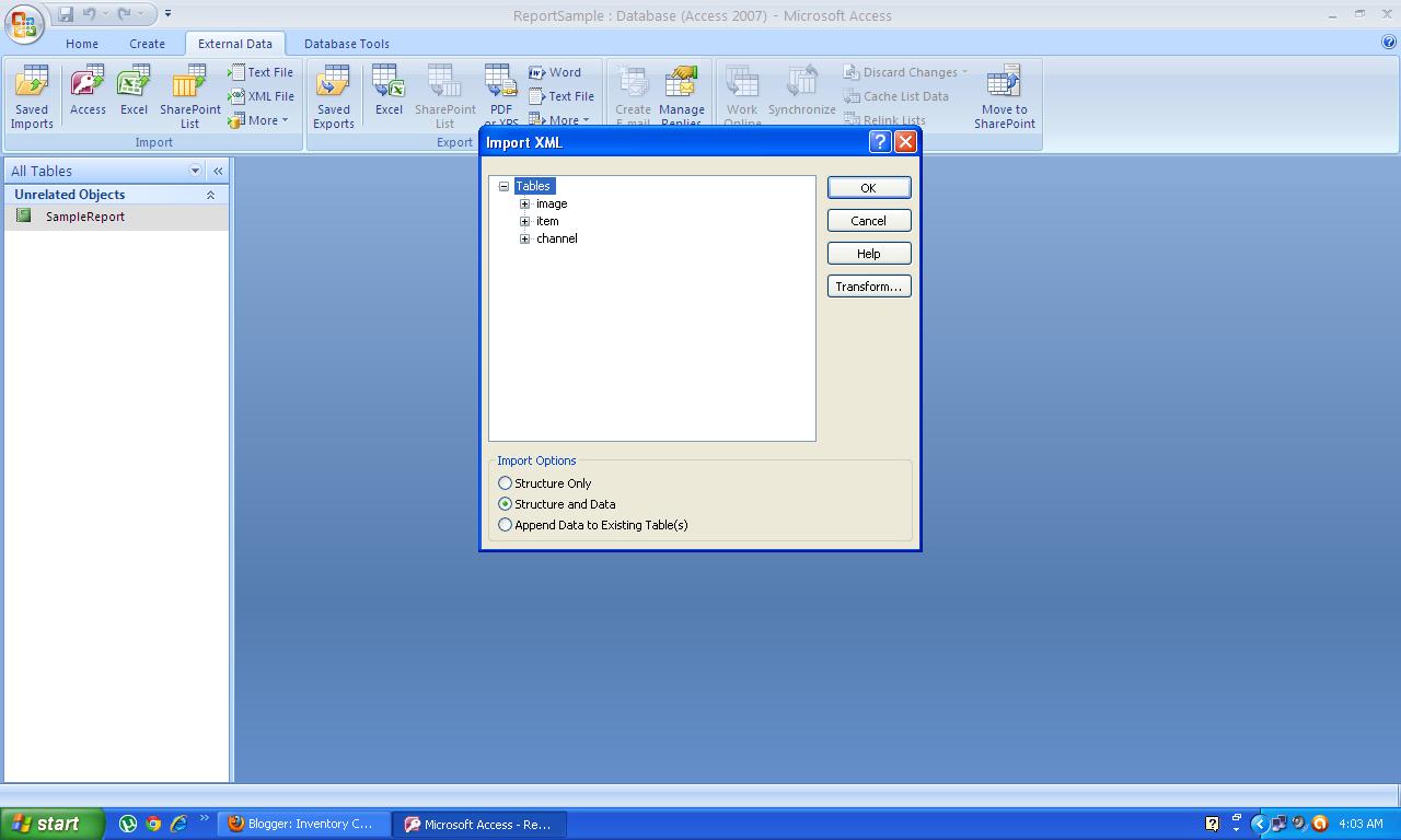 Microsoft Access: Adding Live CNN RSS Feeds to Database