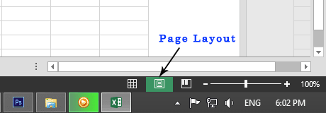 Excel 2013 Page Layout Icon
