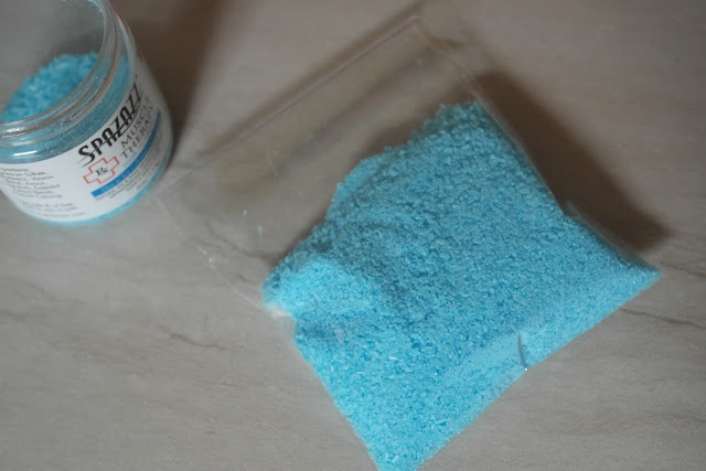 Blue bath crystals