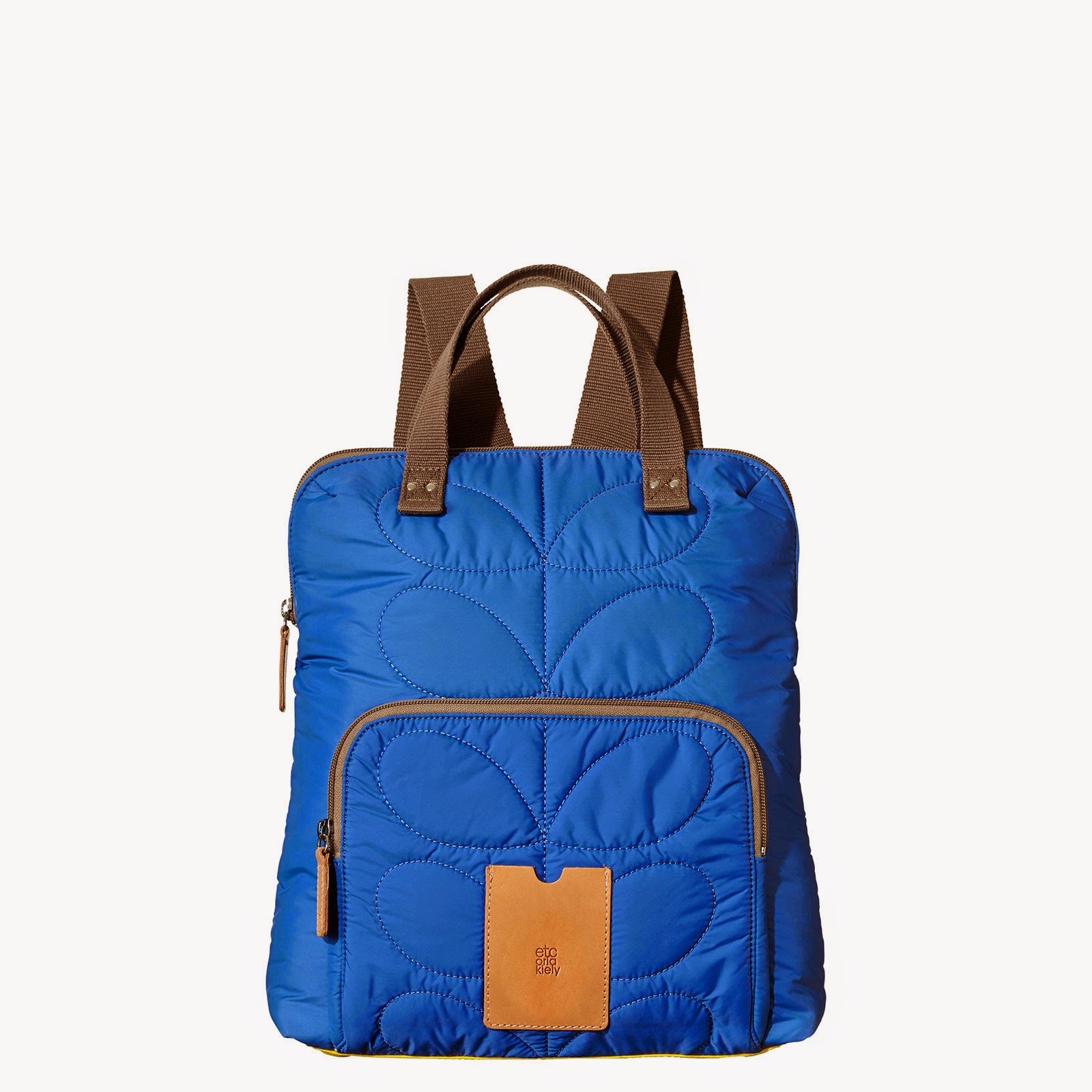 I Love Orla Kiely Orla Kiely SS15 Etc Quilted Nylon in Mandarin and Ocean