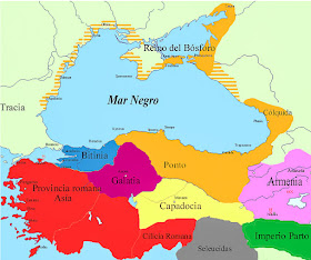 Imperio Romano, Ponto Euxino, Gálatas, partos, Dacios