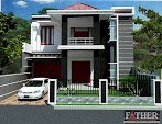 Desain Rumah Bentuk L 2 Lantai