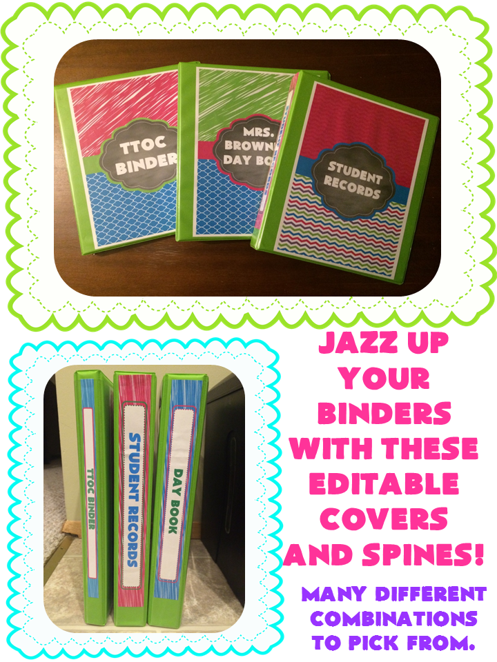 http://www.teacherspayteachers.com/Product/Editable-Binder-Covers-and-Spines-Brights-Collection-1357389