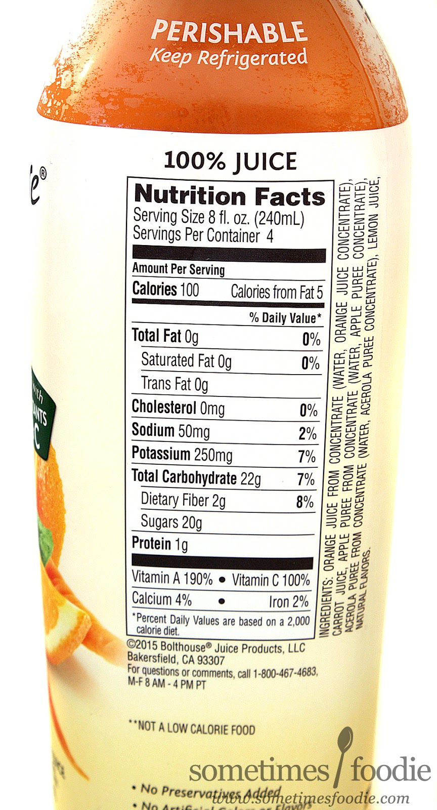 Sometimes Foodie Bolthouse Farms Orange + Carrot Juice Aldi