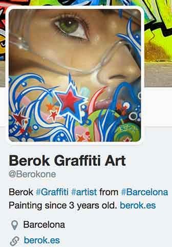 Grafitero español en instagram y twitter