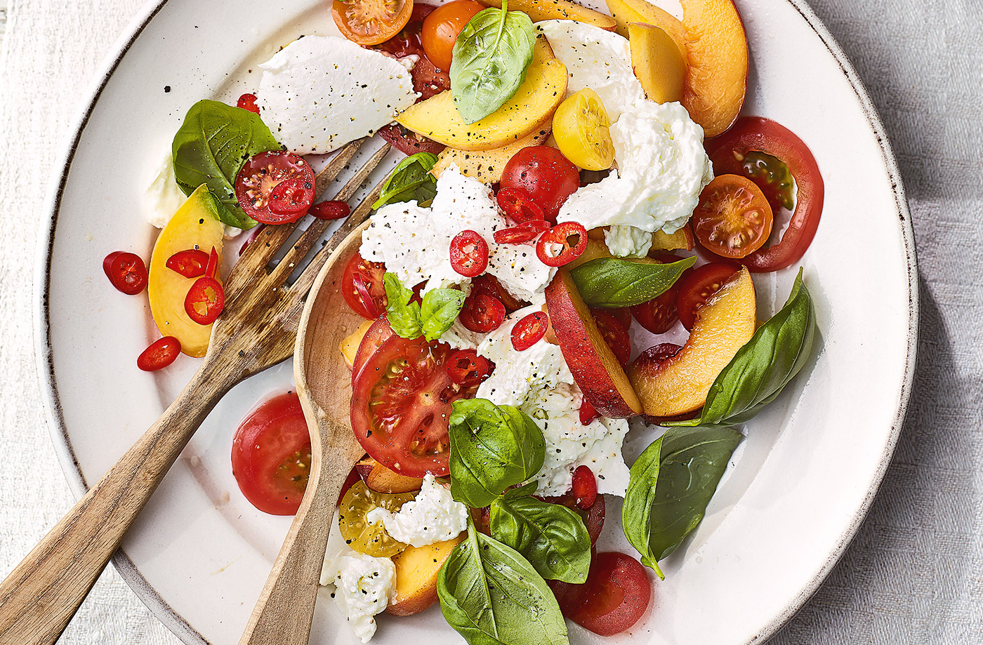 The Low Carb Diabetic Mozzarella, Peach and Tomato Salad A Taste of