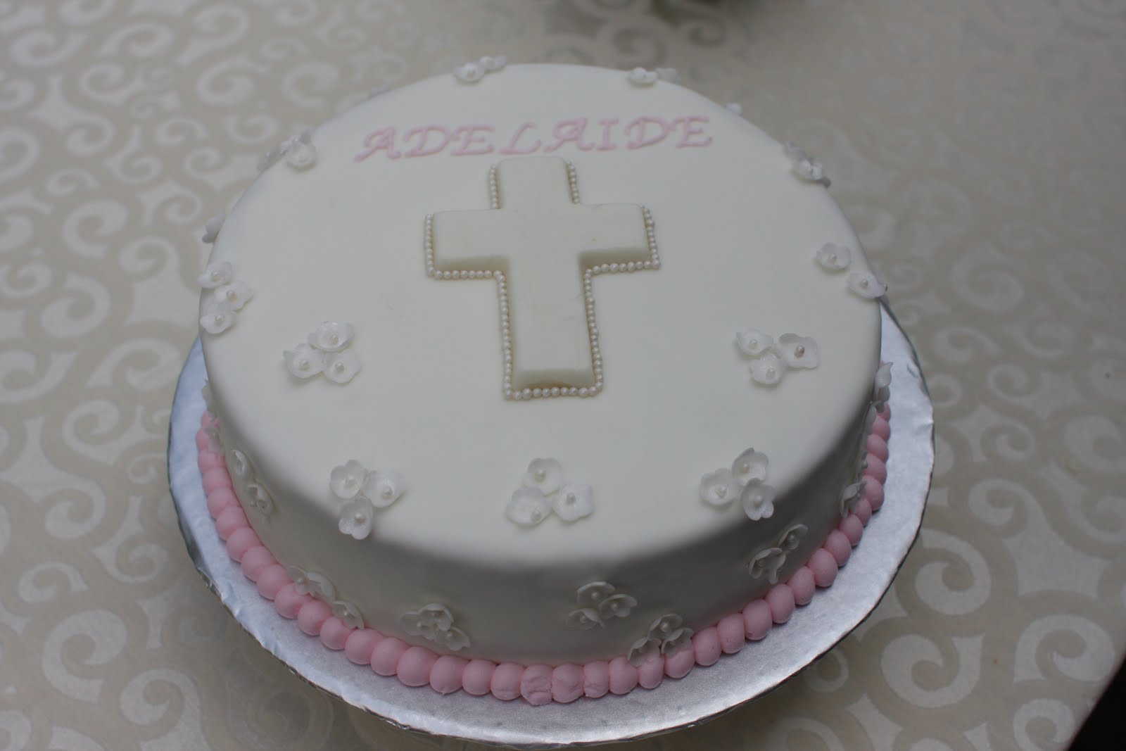 The Buttercream Bakery Adelaide's Baptism Cake