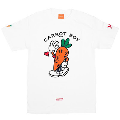 “Carrot Boy Kisses” White T-Shirt by Carrots by Anwar