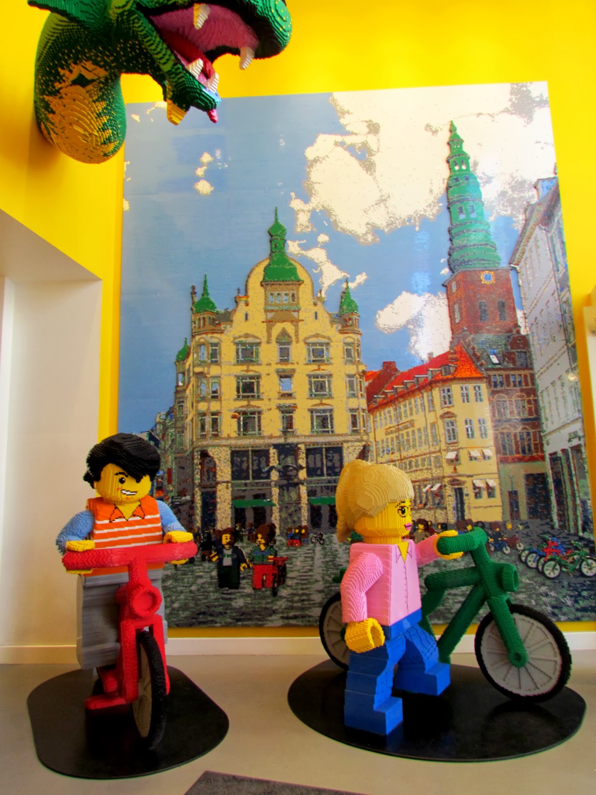 the mural on the wall of copenhagen is entirely made up of lego s