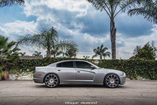 2012 Dodge Charger With 22 Inch BD-2’s in Matte Graphite - Blaque Diamond Wheels