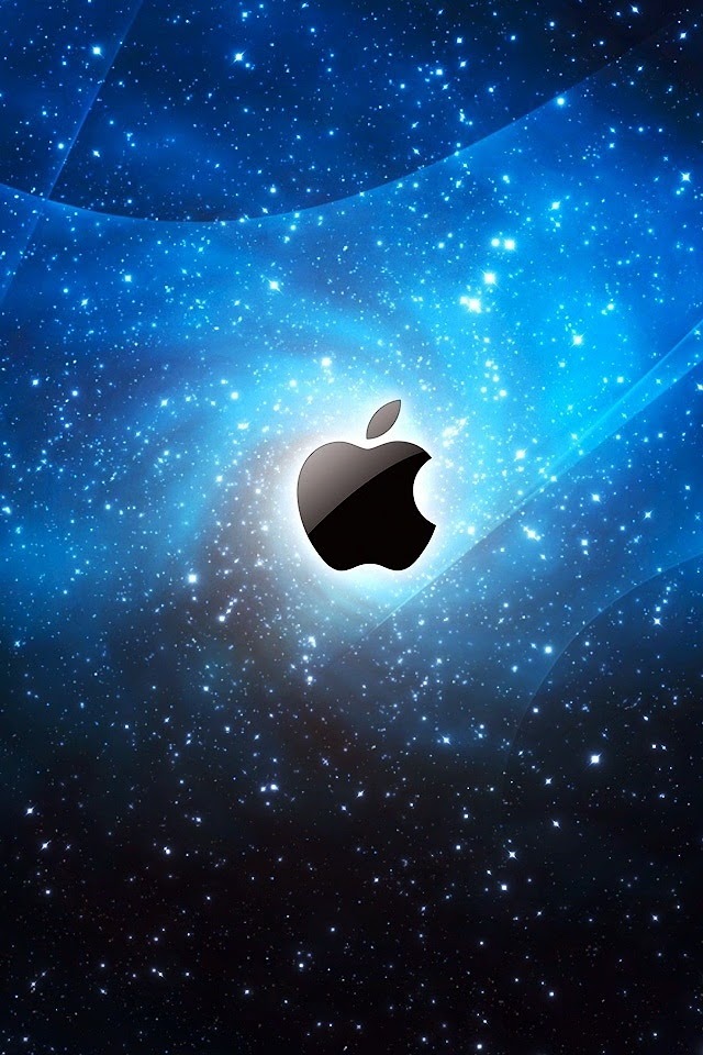   Apple Logo with Starry Sky Background   Android Best Wallpaper