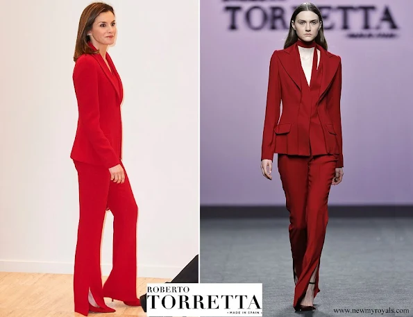 Queen Letizia wore Roberto Torretta from Fall Winter 2017 2018 collection