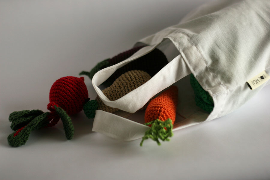 Handmade crochet fruits and vegetables, play food/home decor