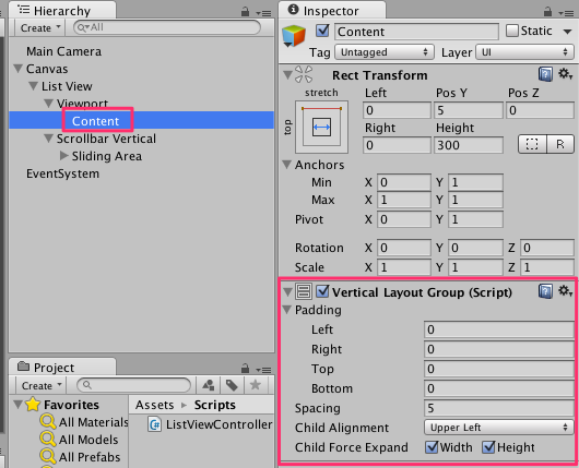 uroshika's notes: UnityのuGUIでListViewを作る方法