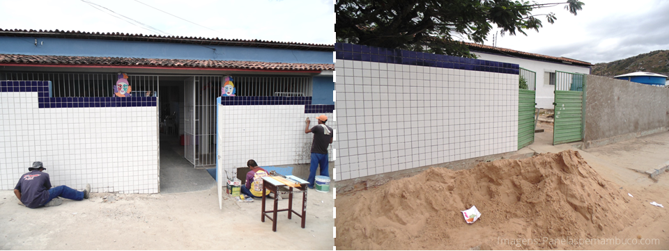 Escolas de Panelas em reforma, volta as aulas adiada. Escolas de Panelas em reforma