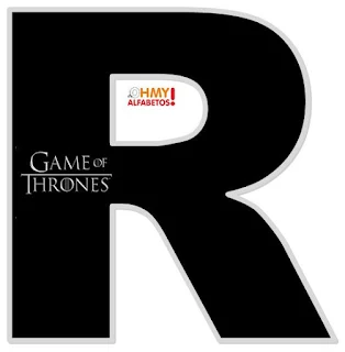 Abecedario con el Logo de Juego de Tronos. Alphabet with Game of Thrones Logo.