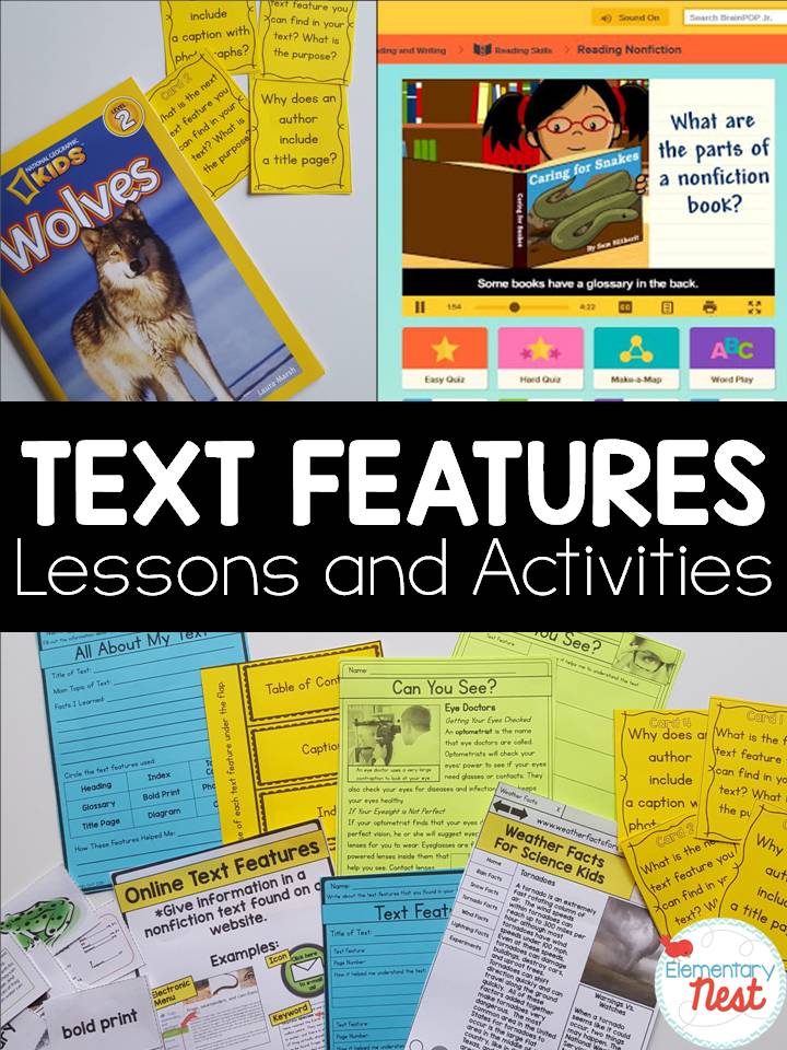 Text Features (Exploring ELA) | Second Grade Nest | Bloglovin’