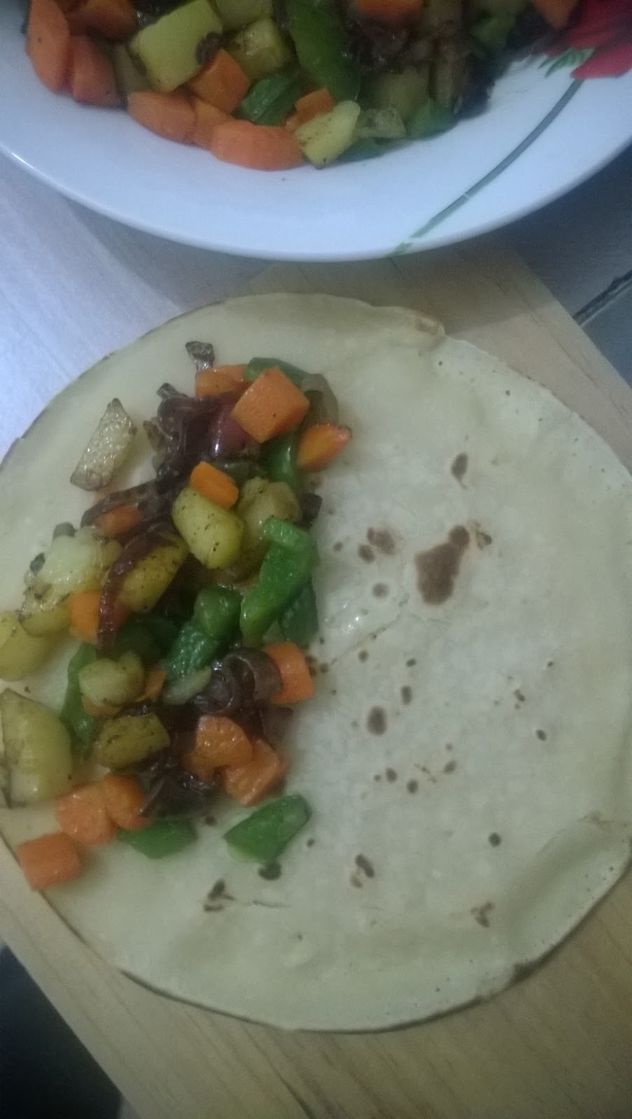 STIR FRY VEGETABLE STUFFED CREPES