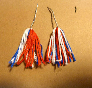 Patriotic tassel earrings