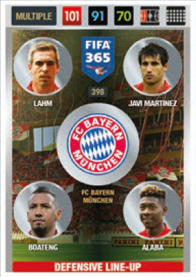 Attacking Trio Defensive Line up Multiple Panini Adrenalyn Fifa 365 2017 !