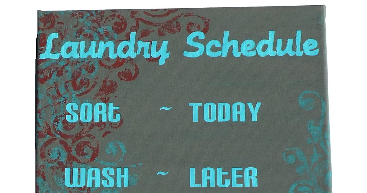 No time to be bored: Laundry Schedule - Funny quote on canvas
