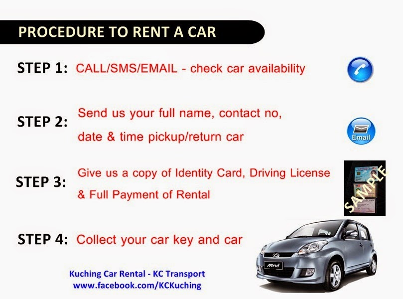 KUCHING CAR RENTAL KC TRANSPORT 4 EASY STEPS TO RENT A CAR