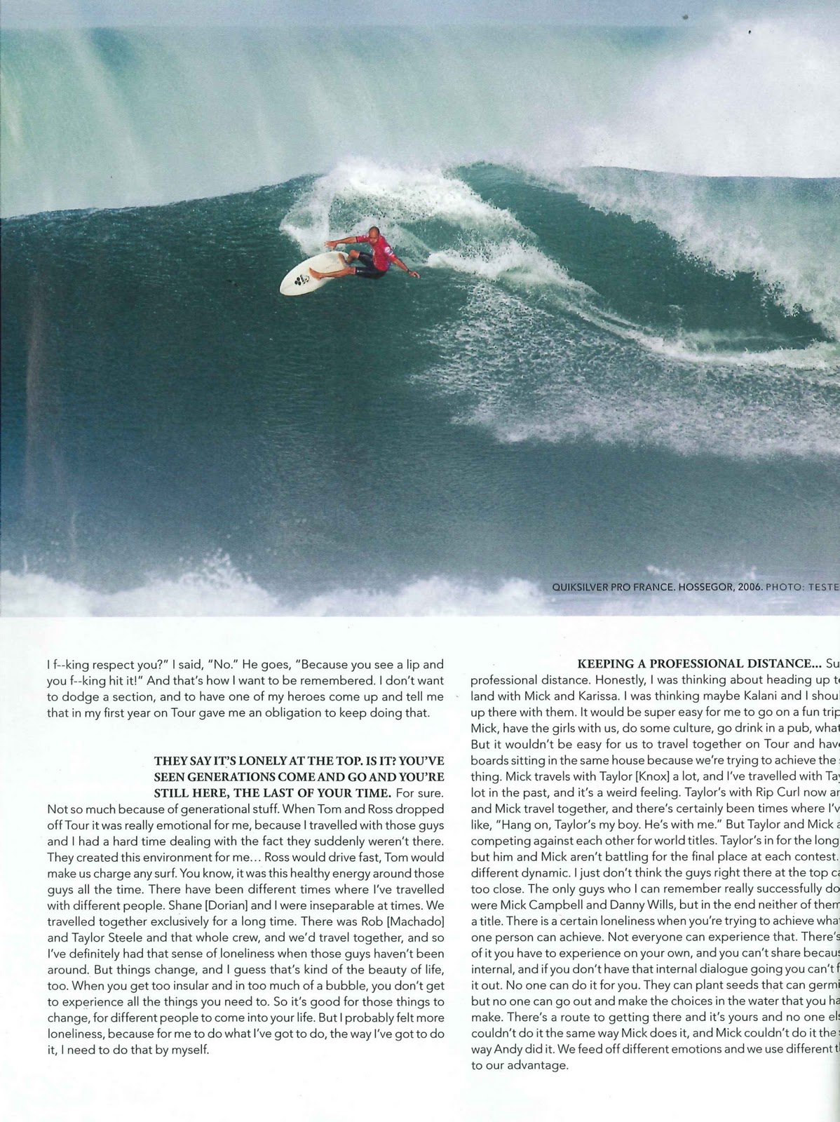 Quiksilver PR Surfer Magazine's Commemorative Issue of Kelly Slater