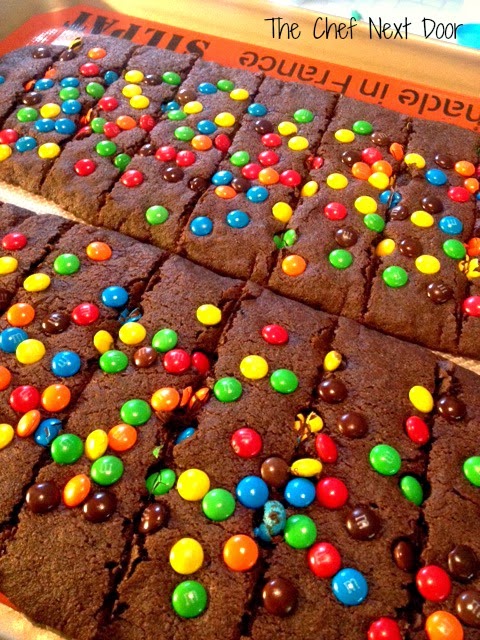 Chocolate M&M Cookie Sticks