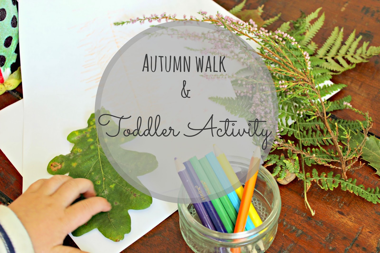 Autumnal toddler activities leaf rubbings