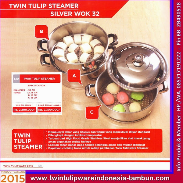 Twin Tulip Steamer, Panci Tulipware 2015