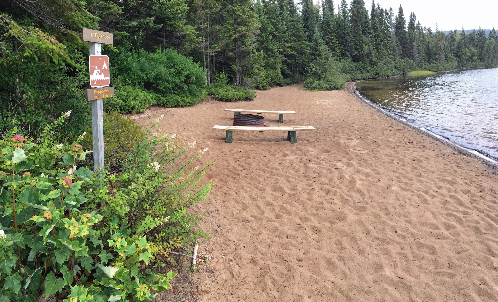 The Campsites MontTremblant National Park, QC, Lac Escalier, canoe