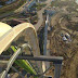 World's tallest water slide as seen from the top