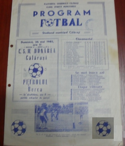 Program de meci 1985
