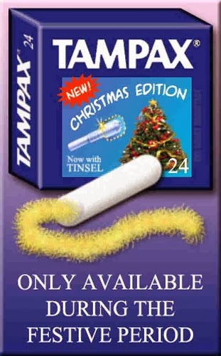 Funny Festive Tampax Christmas Edition Joke Product Photo