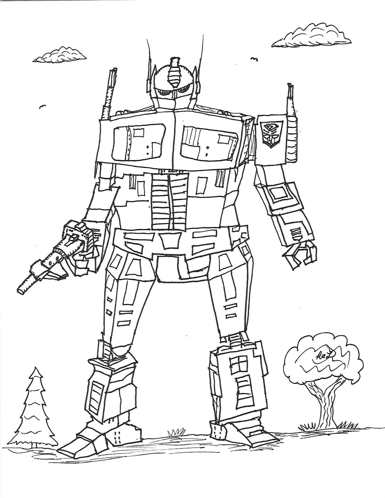 Robin's Great Coloring Pages: Optimus Prime fan art