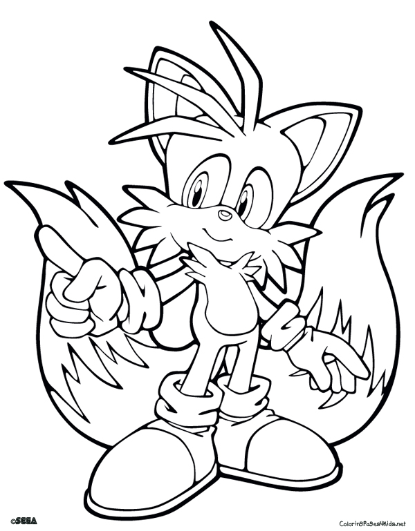 tails sonic the hedgehog coloring pages - photo #20