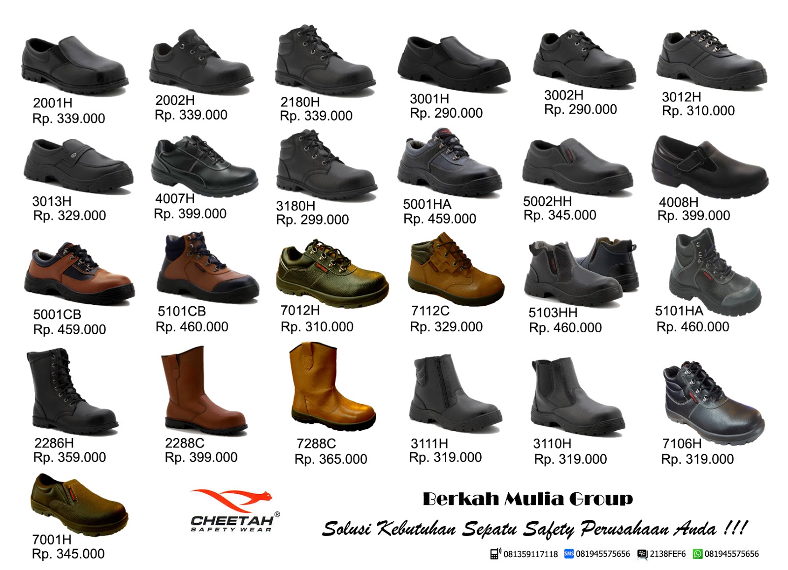 Supplier Sepatu Safety Malang, Sepatu Safety Cheetah, Jual Sepatu