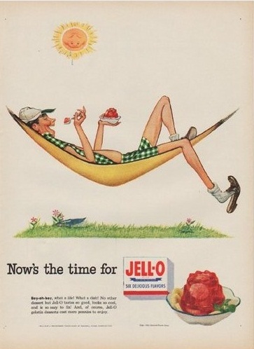 vintage advertising: 1952 JELLO SUMMER AD