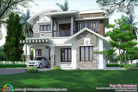 Contemporary Kerala home design 2155 sq-ft