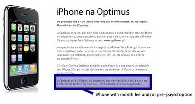 Optimus to offer pre-paid Apple iPhone option in Portugal